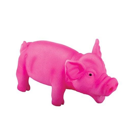 Picture of Latex Pig Squeaky Dog Toy with Realistic Grunting Sound